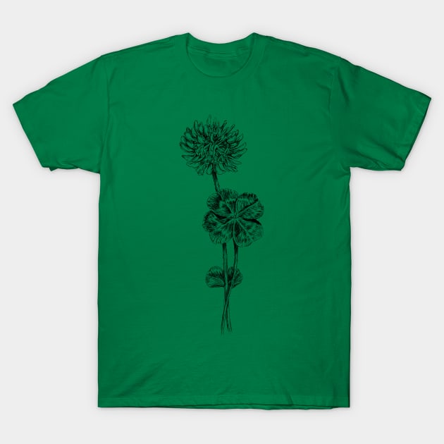 Four leaf clover print T-Shirt by rachelsfinelines